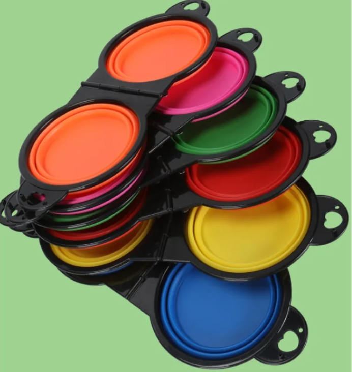 Foldable Silicone Pet Bowl for Travel & Outdoors