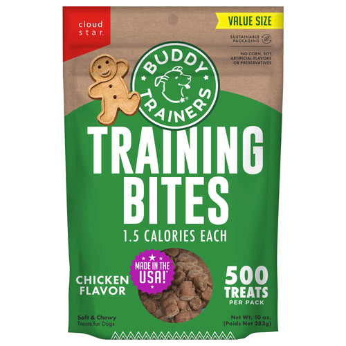 Buddy Biscuits Trainers 10 oz. Pouch of Training Bites Soft & Chewy Dog Treats Made with Chicken Flavor